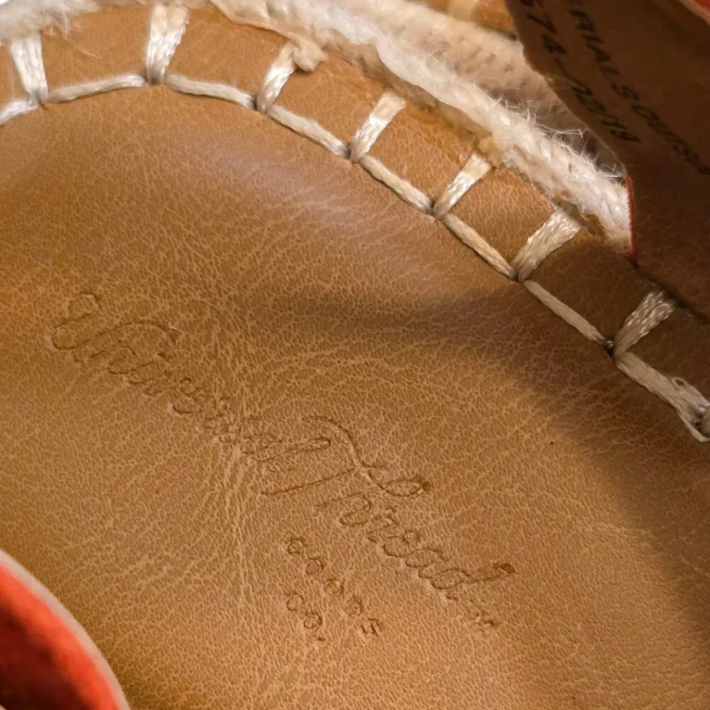 Orange Espadrille Wedge sz 8
